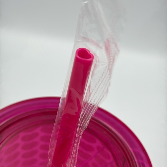 Dunkin Donuts Pink Ombre Hearts‎ Valentines Day Tumbler, Heart Shaped - Picture 9 of 10